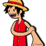 Monkey D Luffy in the style of Adventure Time