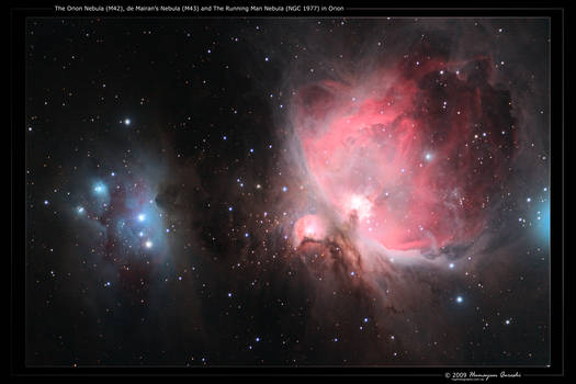 Orion Nebula, M43 and NGC 1977
