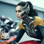 Star Trek Female Human Klingon Hybrid Motorcycle R