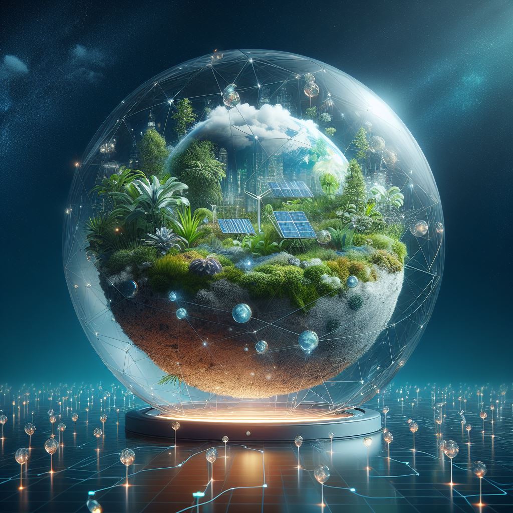 Premium AI Image  EcoSphere The Sustainability Bubble