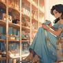 Princess jasmine at the Saks Fifth Avenue 1