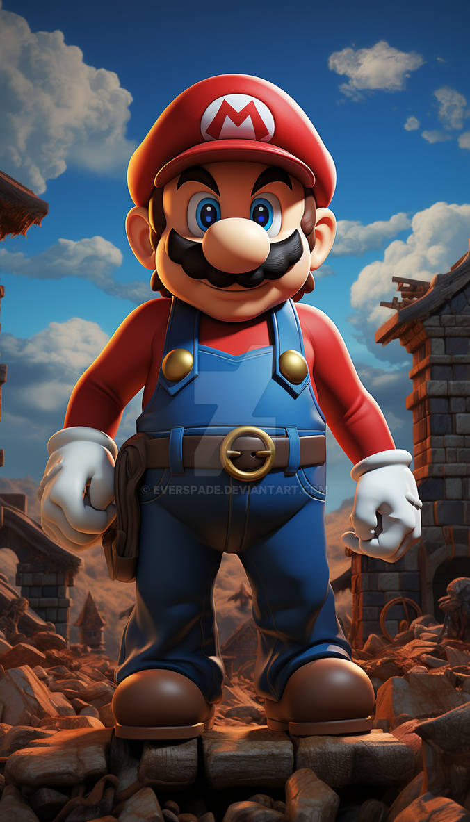 Mario Back Render Super Mario Character render by everspade on DeviantArt