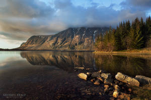 Sunlit mountains