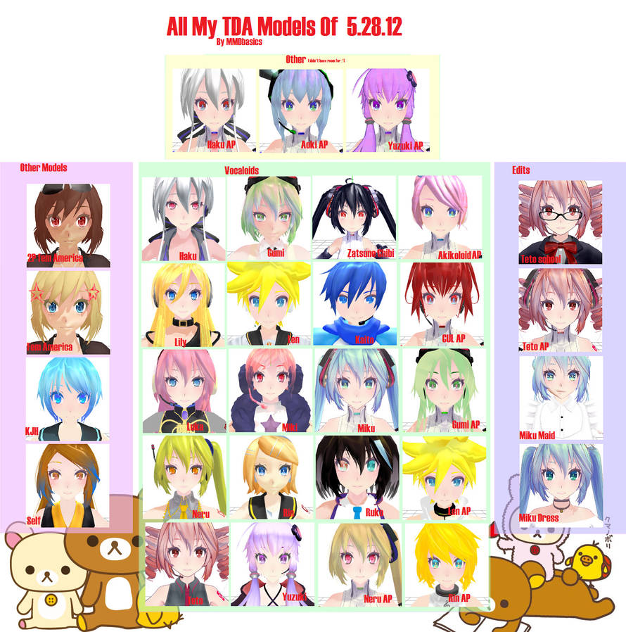 Update:All my TDA models by MMDbasics on DeviantArt
