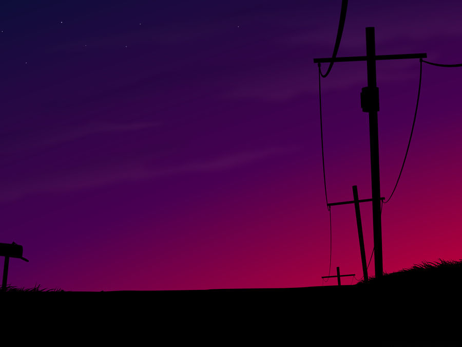 Spring Sunset Road by Klowner