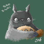 Totoro Sketch by MissMachineArt