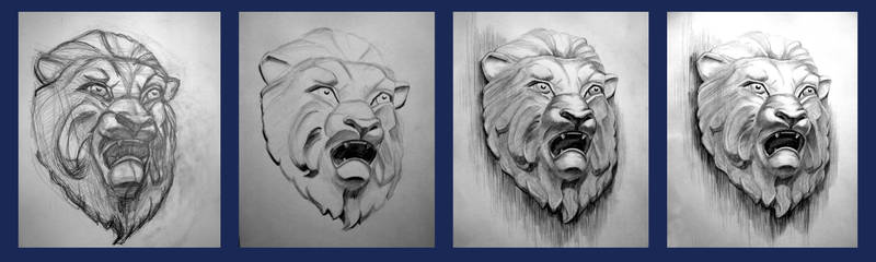 Lion mask in progress