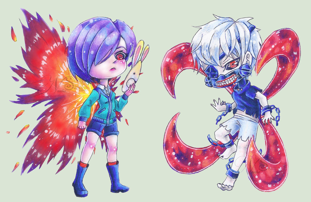Tokyo Ghoul chibis by NasikaSakura