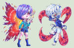 Tokyo Ghoul chibis by NasikaSakura