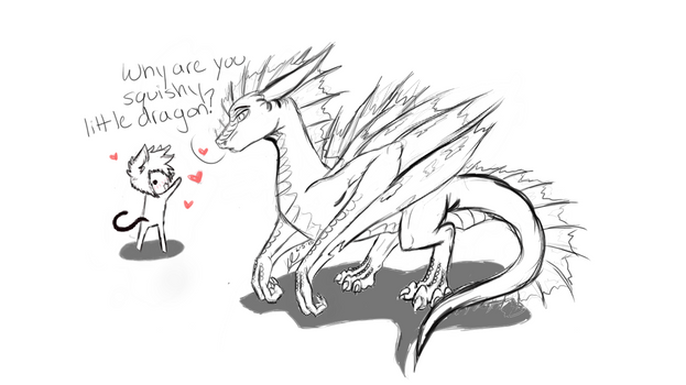 Dragon and his little fleshy Dragon