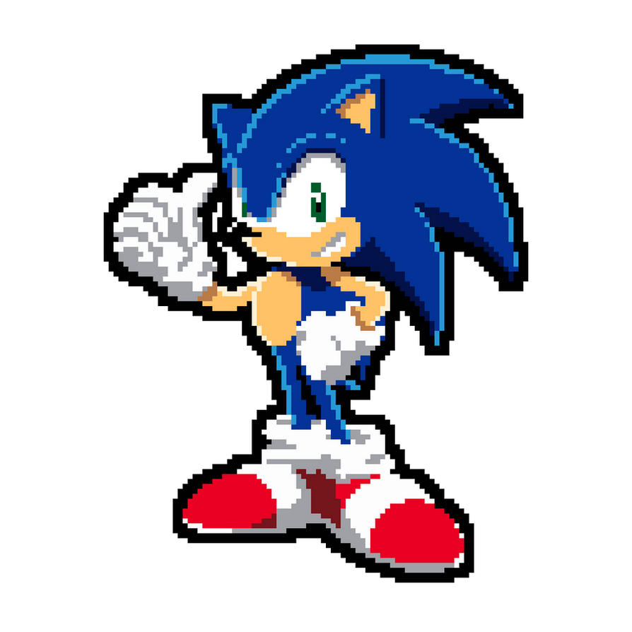 Pixel Sonic.png by ShyLaBuff on DeviantArt