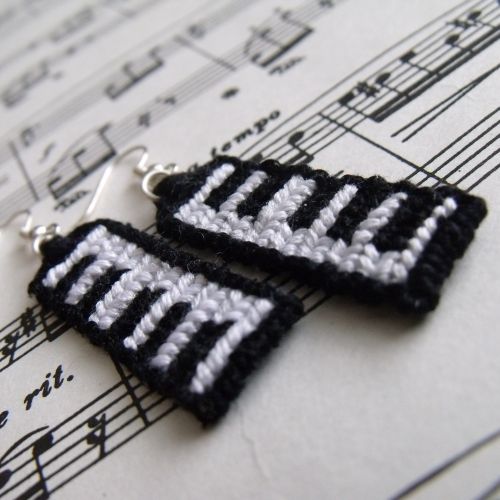 Piano earrings