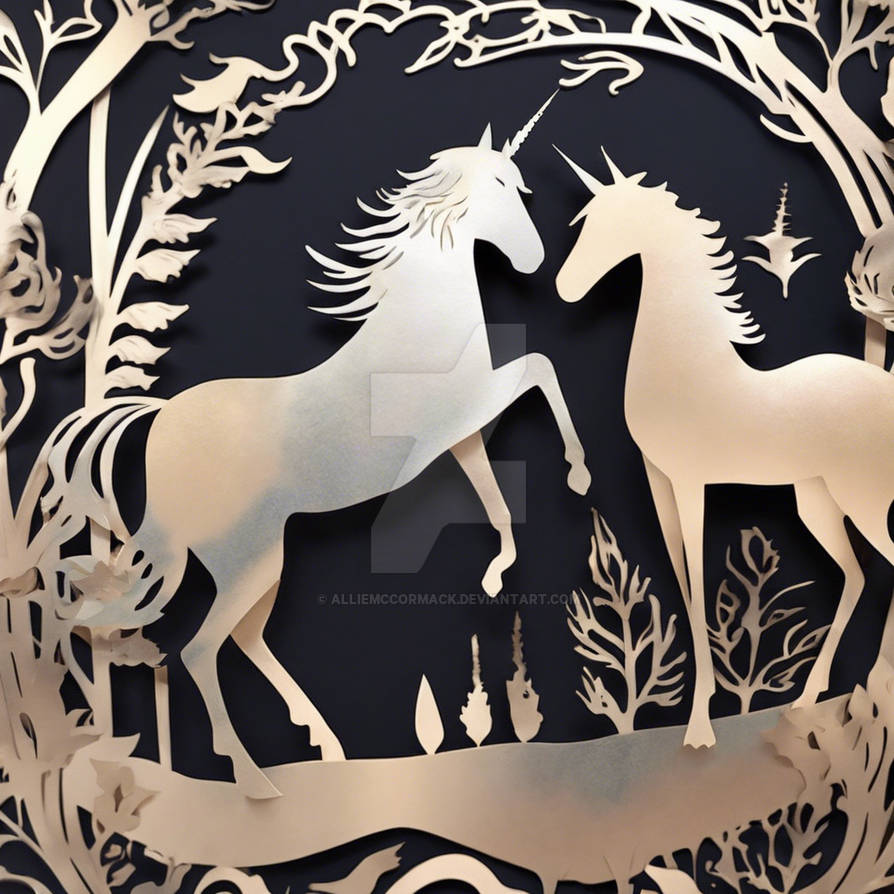 Papercut Deviantart Papercut Unicorn by AllieMcCormack on DeviantArt