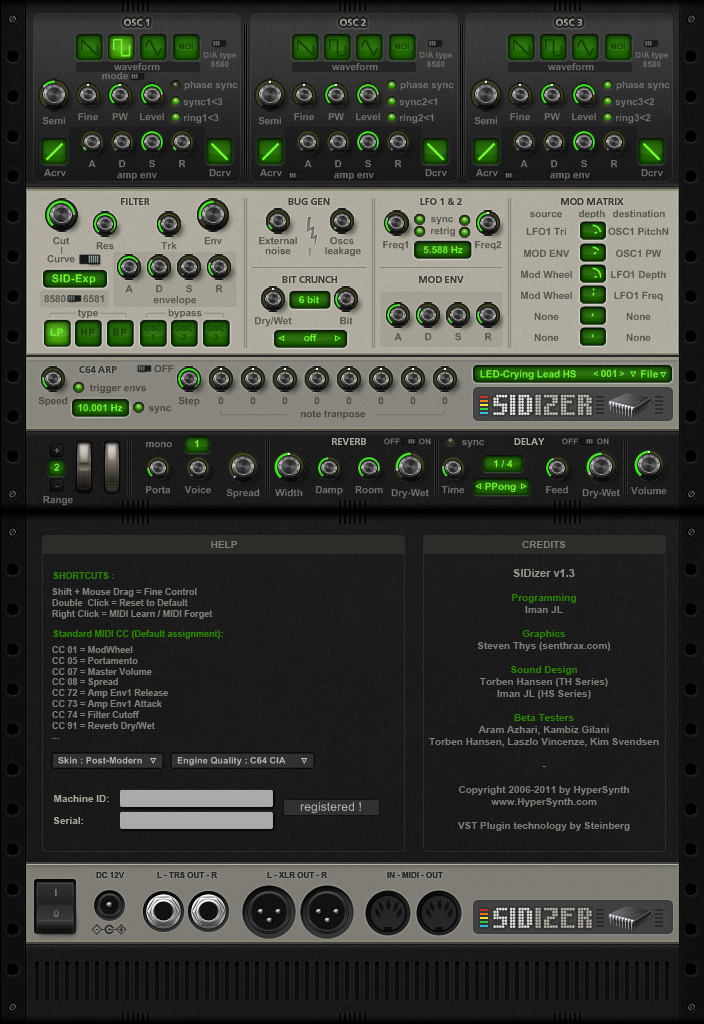 HyperSynth SIDizer Skin by Senthrax