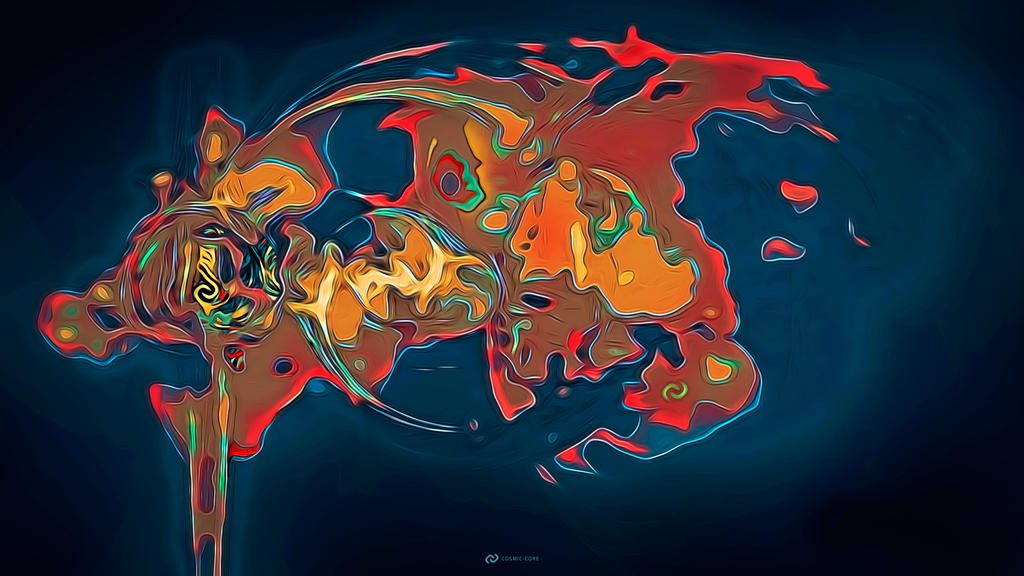 Cosmic Core Abstract Wallpaper by Senthrax