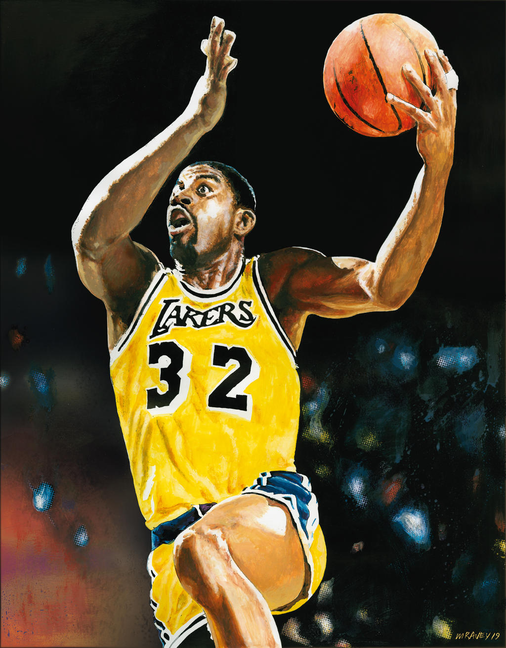 Magic Johnson Abstract Magic Johnson by mravey on DeviantArt