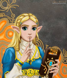 Zelda with Sheikah Slate