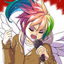 Commission: Rainbow Karaoke Feather