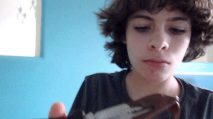 Eating Nutella with knife gif