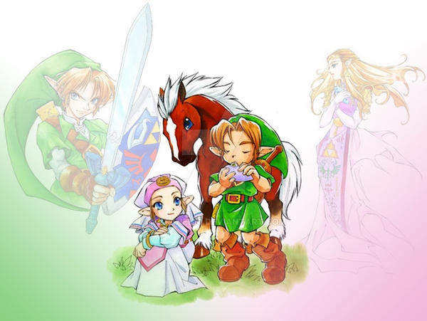 Zelda, Epona, And Link