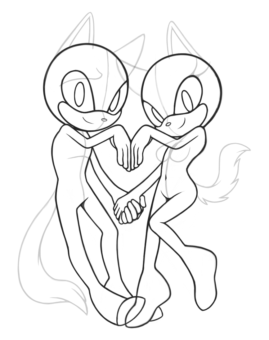 Sonic Couple Base: Valentine's Day Base