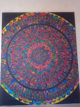 SOLD Mandala Azteque