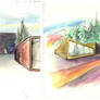 Architectural Watercolour Sketches