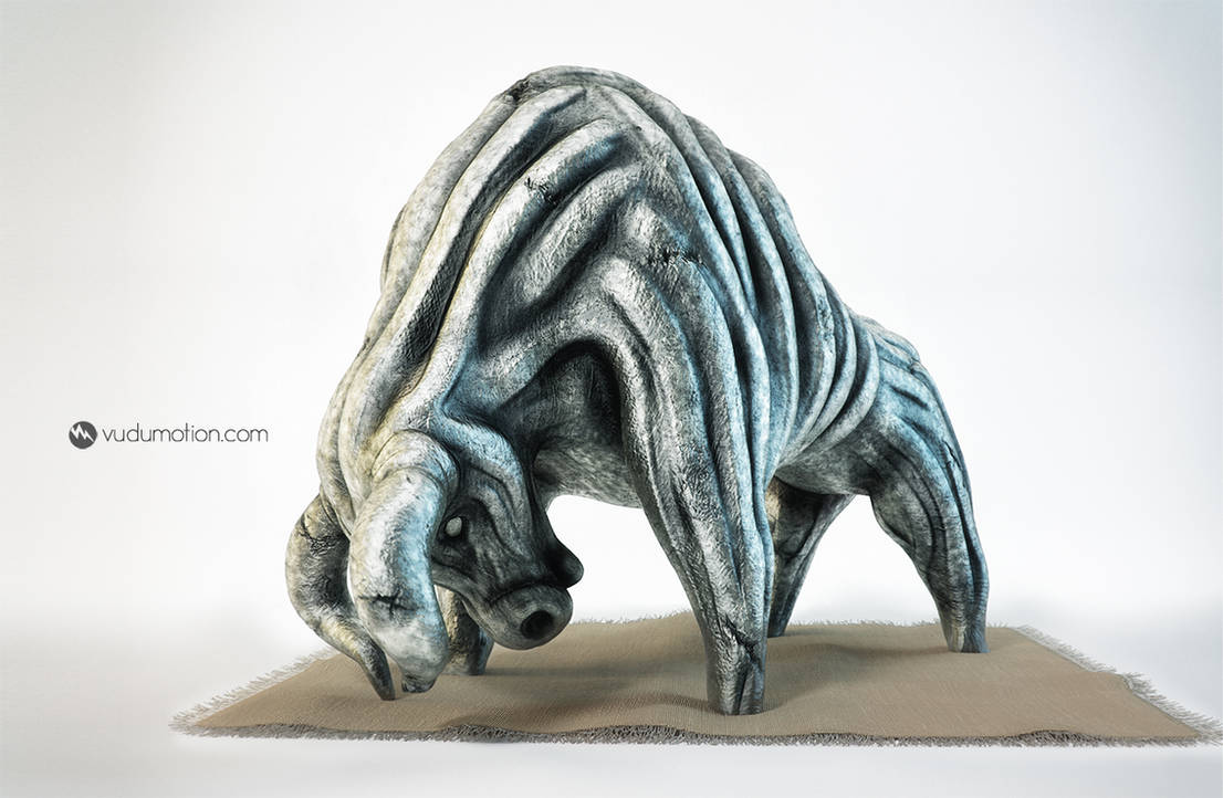 Bull sculpture by vudumotion