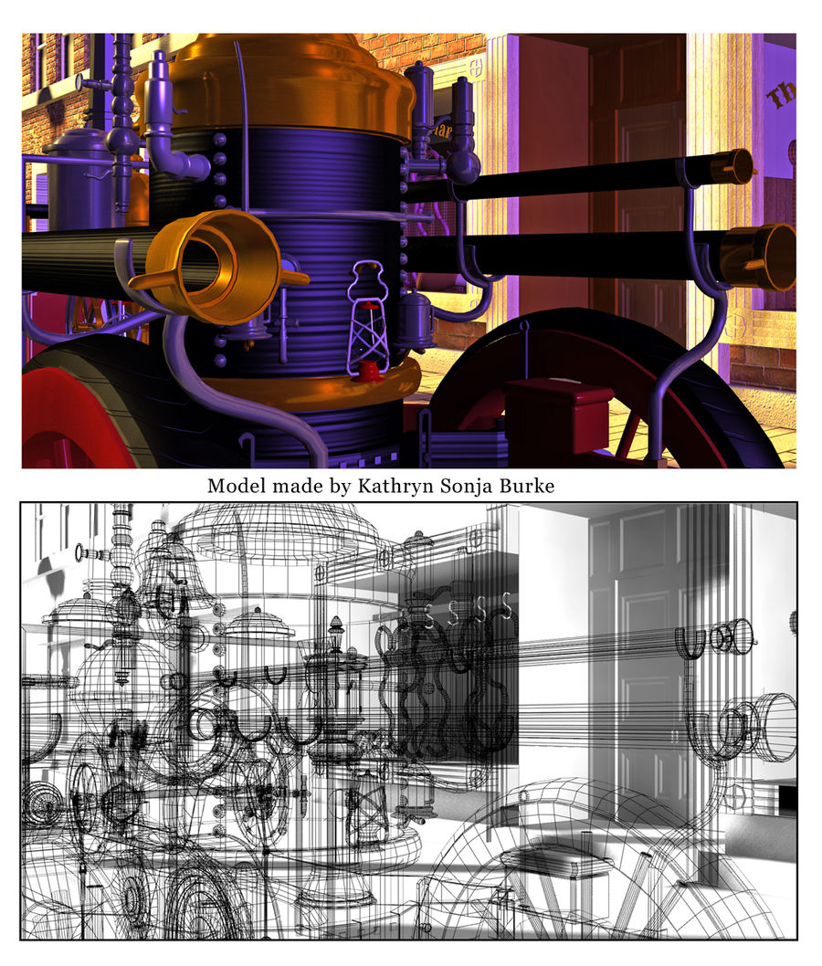 Steam Engine Fire Truck View 02 by Little-Katydid on DeviantArt