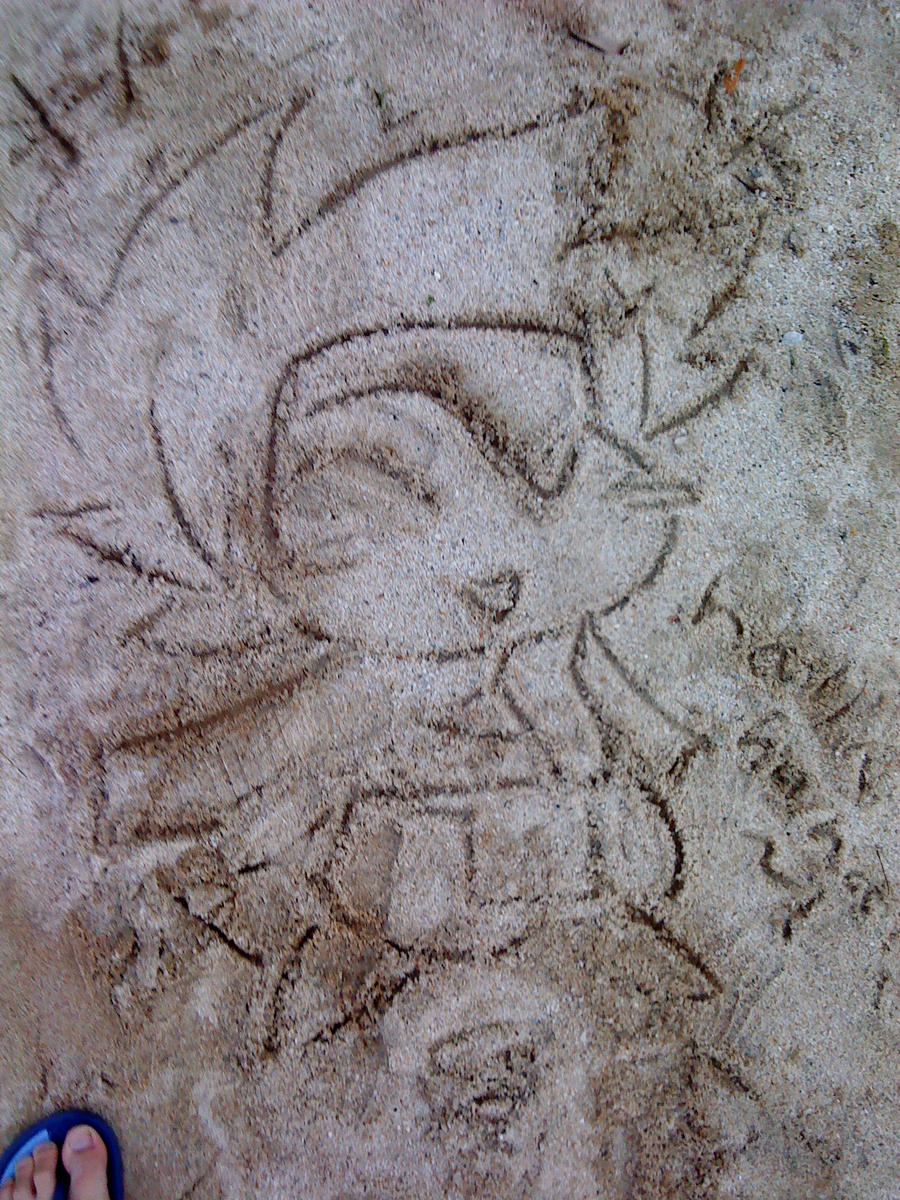 Sand Drawing Chibi Motocika