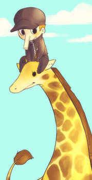 kaku and a giraffe and the sky