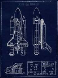 NASA Space Shuttle Blueprint Cross Stitch