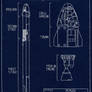 SpaceX Falcon 9 Dragon Blueprint Cross Stitch