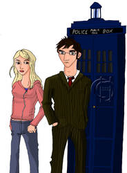 the 10th Doctor + Rose