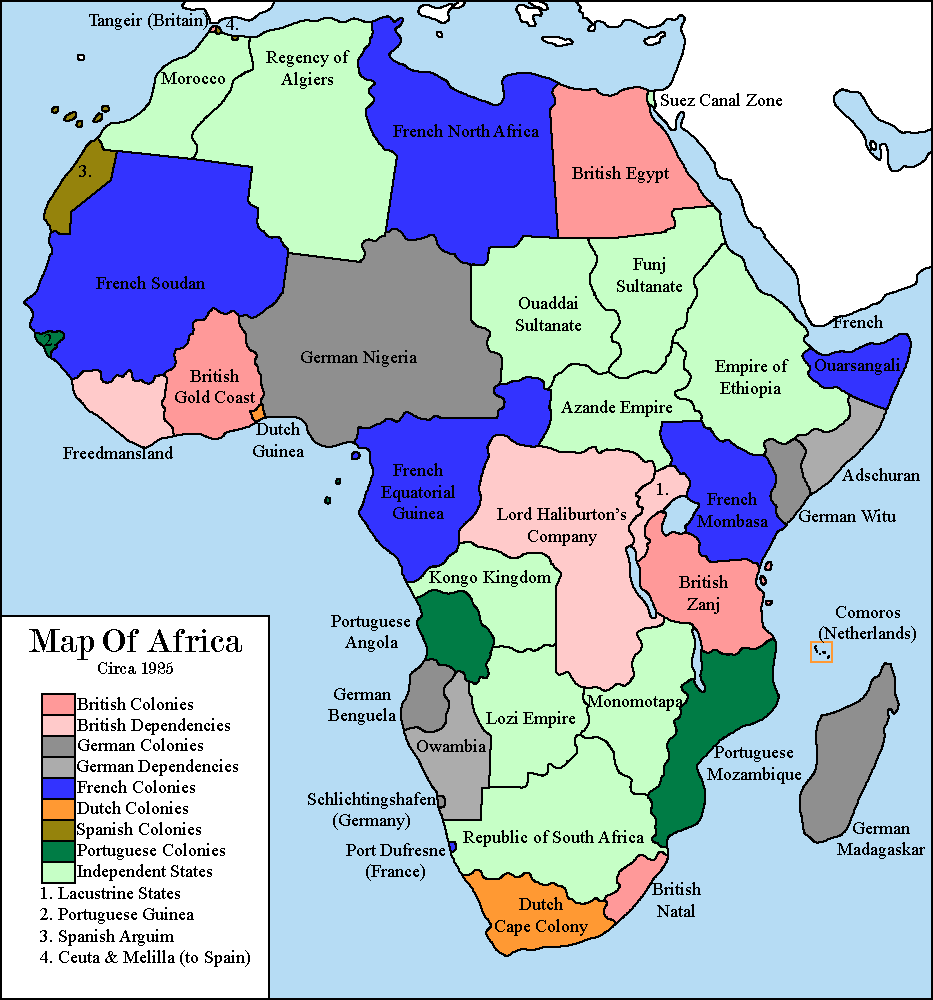 1925 Map Map of Africa in 1925 by DJJablonsky on DeviantArt