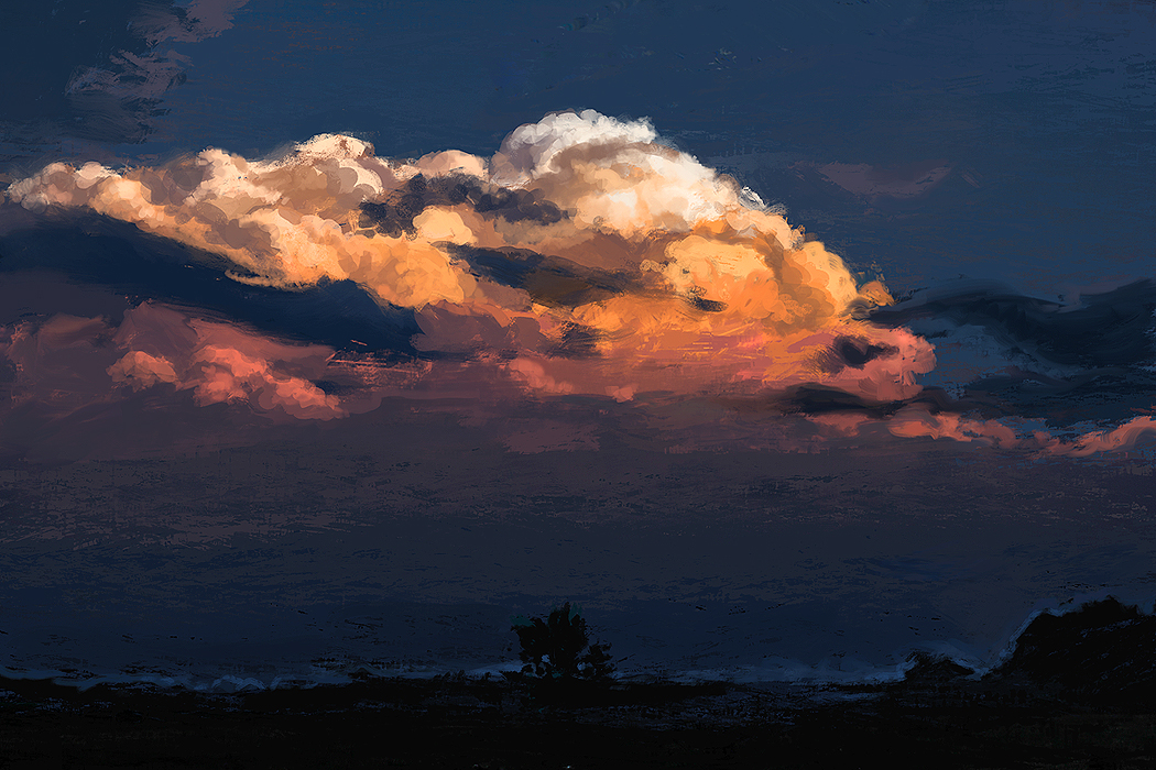 Study of Clouds In The Evening