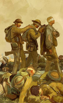Detail Study of Gassed by John Singer Sargent