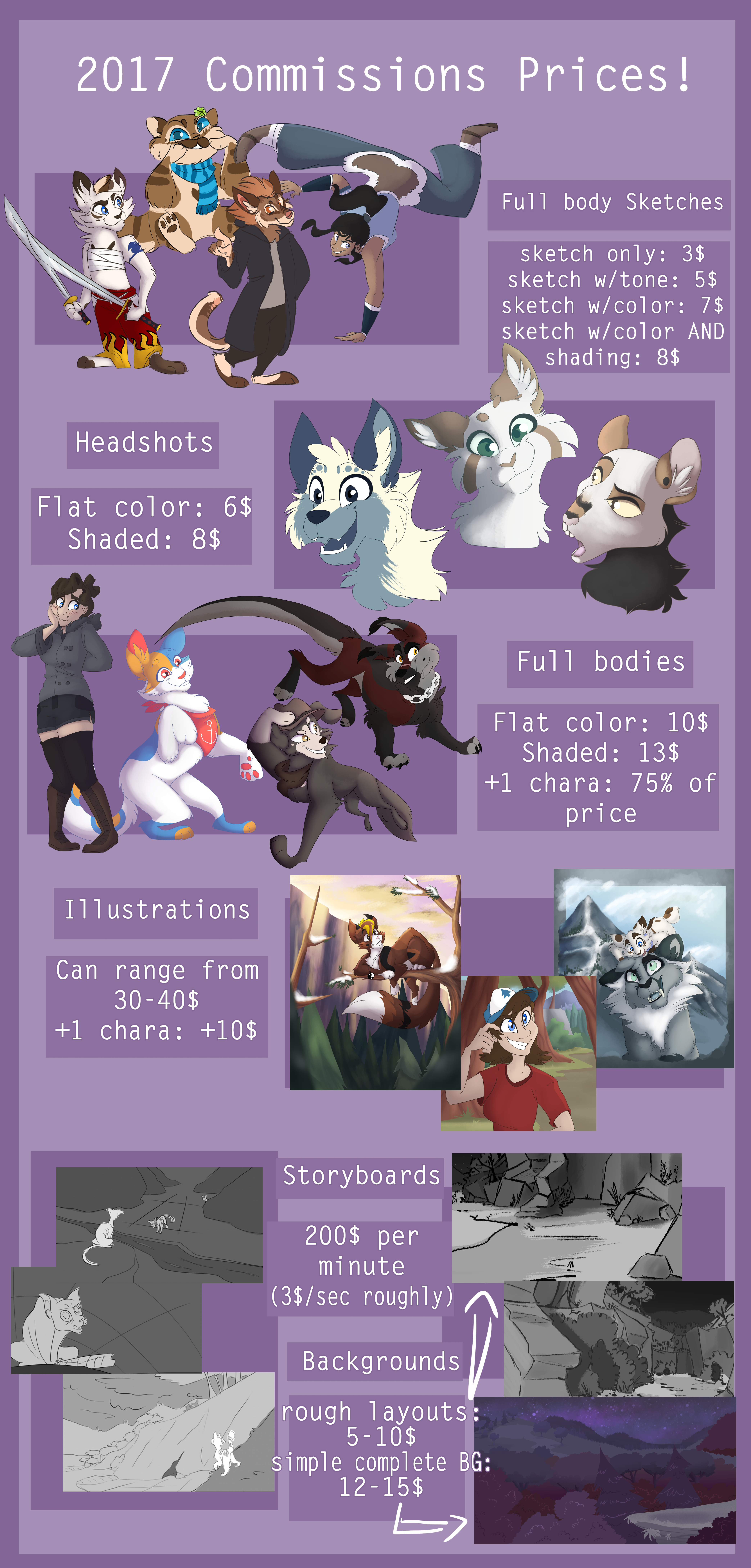 2017 Commission Prices! [Closed!]