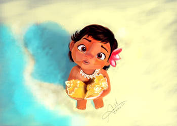 Moana Disney Character Digital Painting