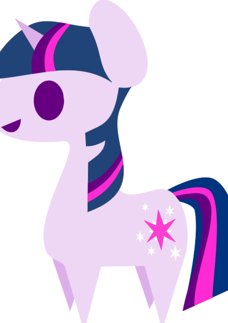 chibi Twilight Sparkle simple vector