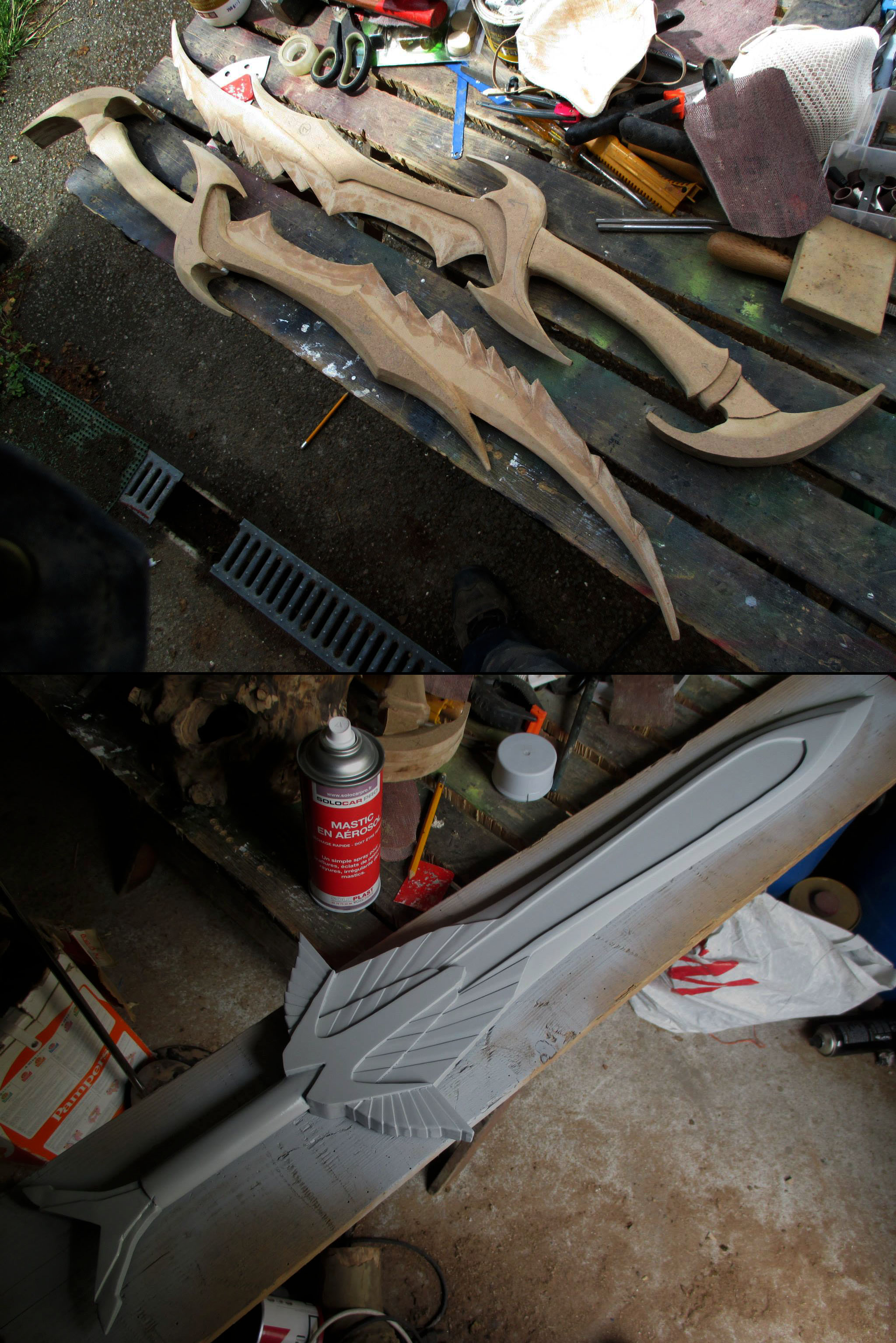 Some SKYRIM swords WIP (deadric and elven)