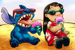 Lilo and Stitch [Coloring Page Contest] by XLEHX