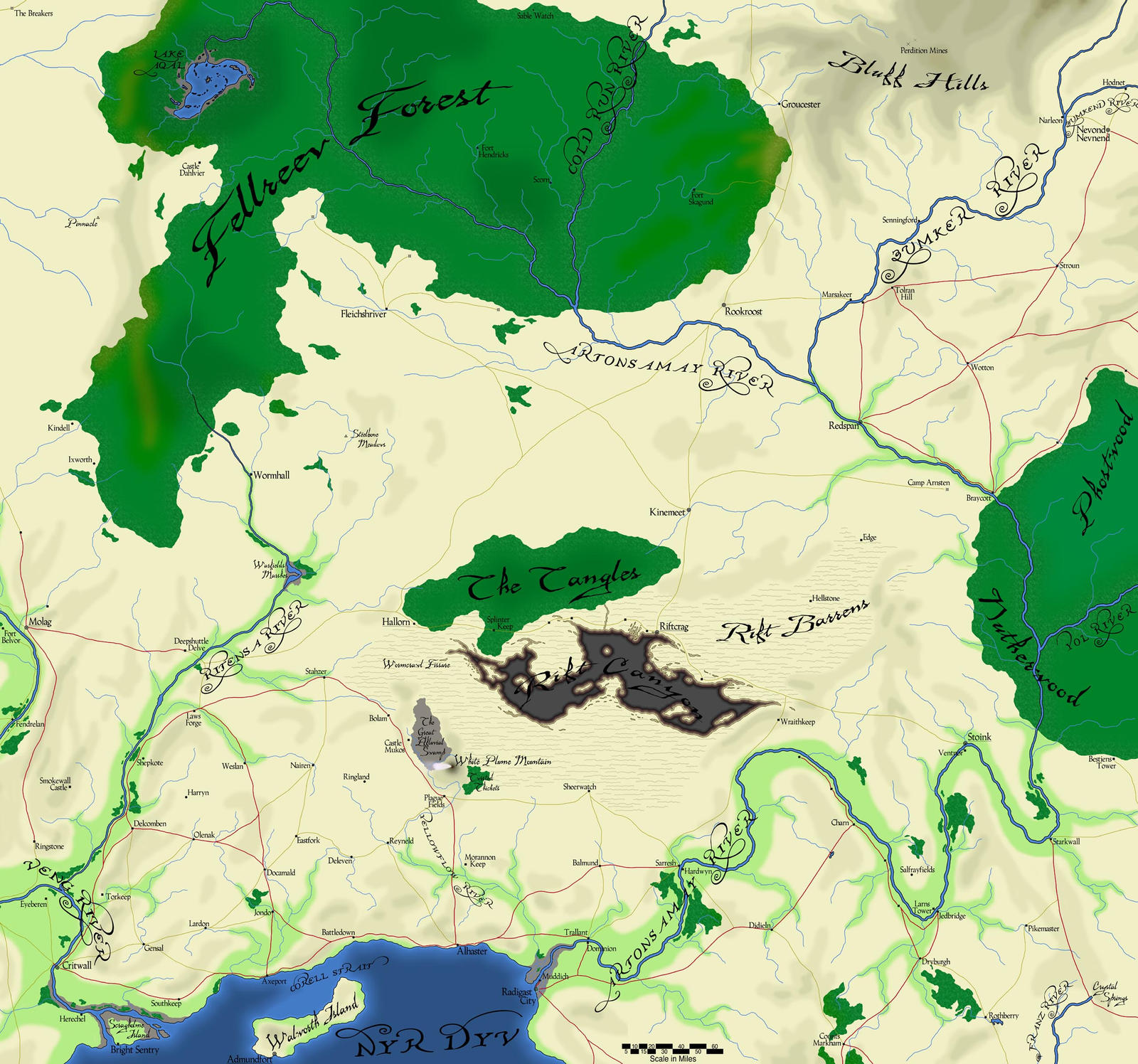 Shield Ranch Map Shield Lands and Bandit Lands -- Letter-sized by AdmundfortGeographer ...