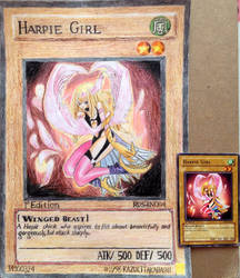 My second try at the Yu-Gi-Oh card 'Harpie Girl'