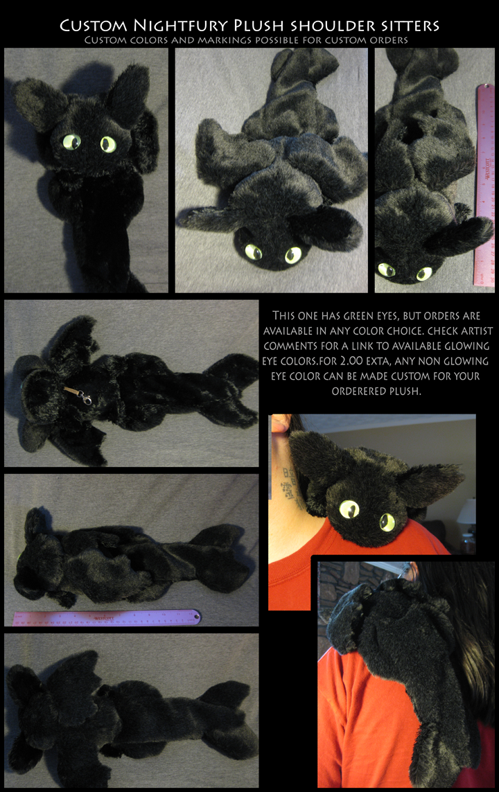 httyd Nightfury Plush Shoulder Sitters by Darksoulwoof on DeviantArt