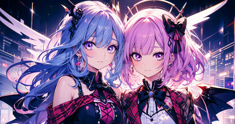 Violet And Blue Twin Sister