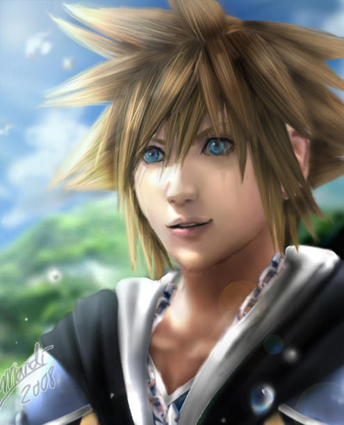 Sora- Back on the Beach by mandi-chan on DeviantArt