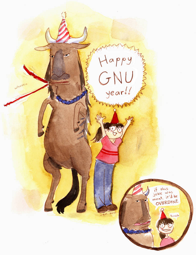 Happy Gnu Year! by matildarose