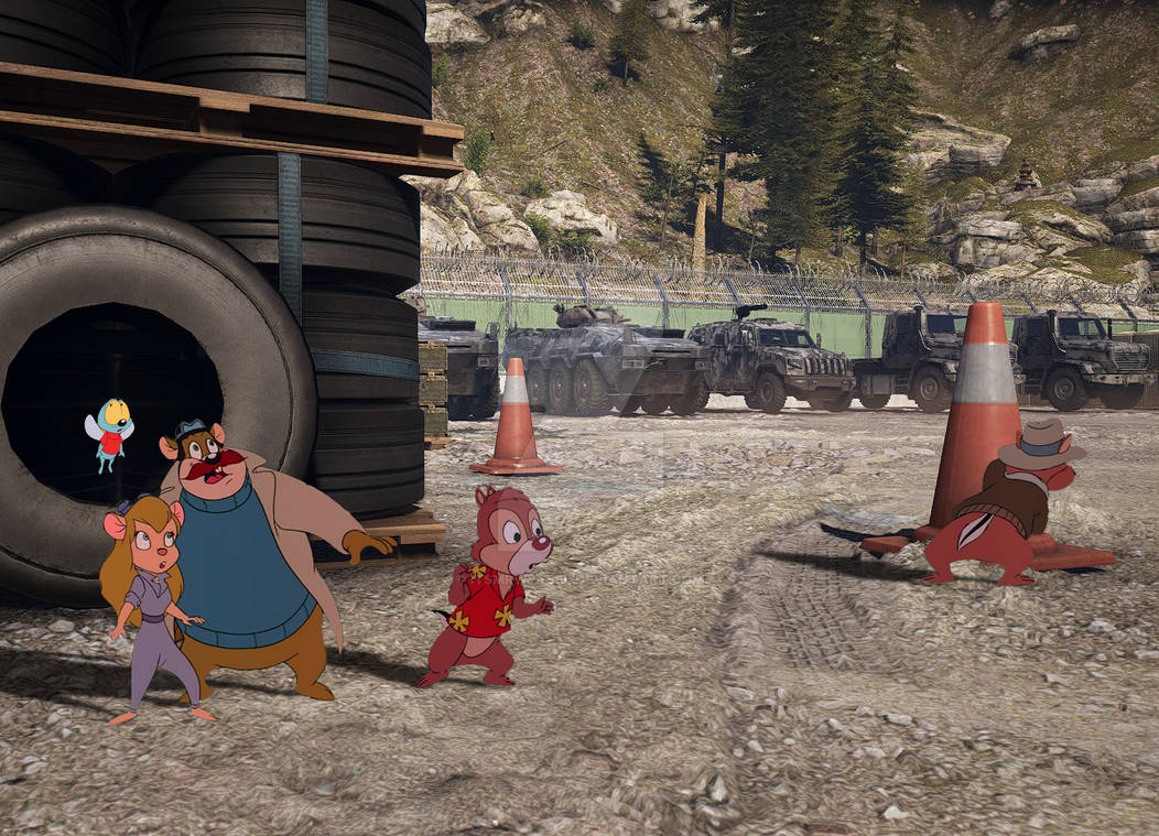 The Rescue Rangers sneaks into an Unidad Base by ItsMrWeasel on DeviantArt