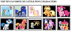 My top 10 favourite MLP characters